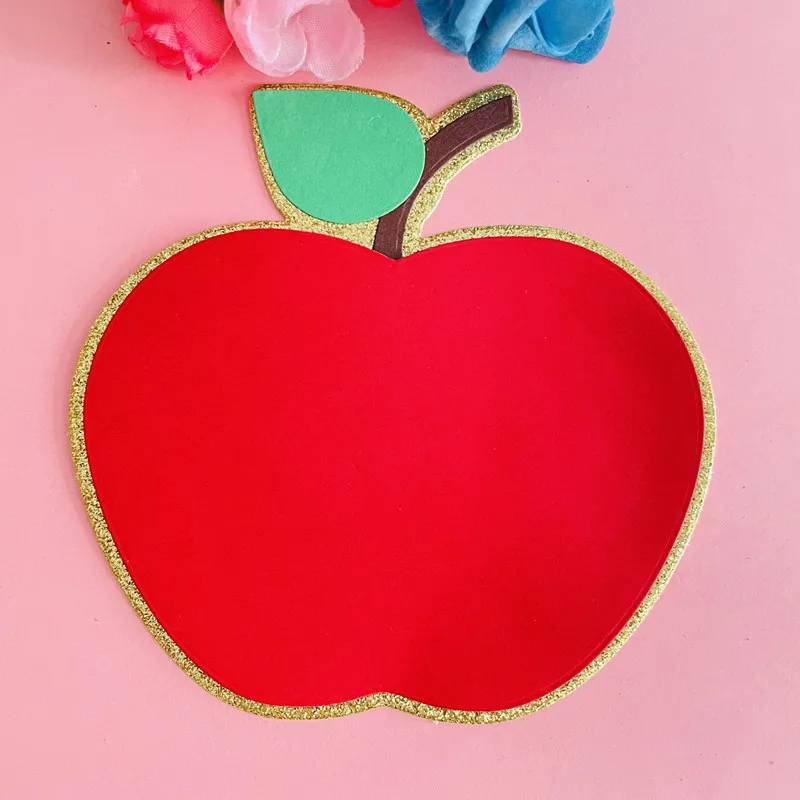 cute Apple with spanish word maestro die Metal Cutting Dies DIY Scrapbook Paper Cards Embossing Craft Die Cut handmade craft