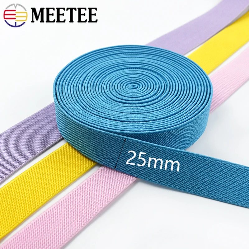 2-10Meters 25mm Elastic Band for Sewing Pants Underwear Rubber Tape Waistband Strap Belt Stretch Webbing DIY Garment Accessorie