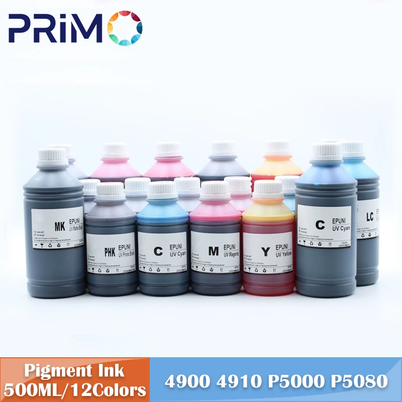 

Пигментные чернила 500 мл для Epson SureColor P5080 P5000 P5070 P5300 P5360 Pro 4900 4910 B300 B500 B308 B508 B310 B510 B318 B518