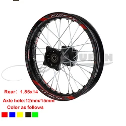 Dirt Pit Bike 14 inch Rear Wheels 1.85x14    For KAYO BSE Apollo Xmotos CRF50 CRF70 KLX110 TTR110 125 140 160cc MX Parts