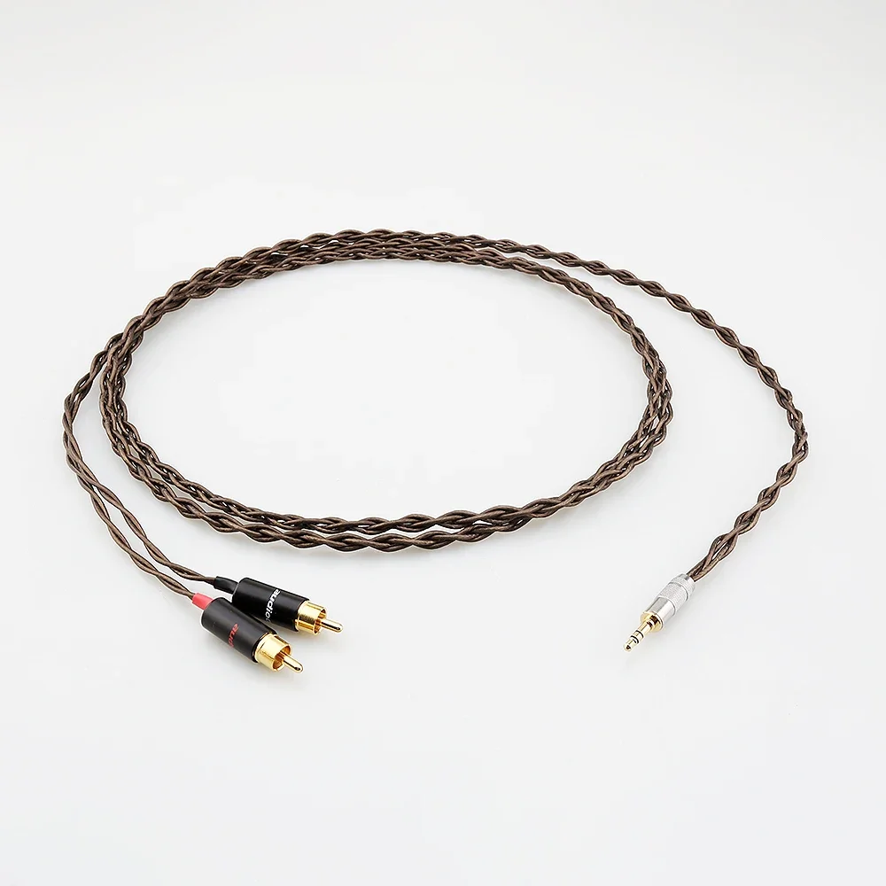 HI-End Odin Silver Plated 2RCA Audio Cable To 3.5mm Plug Audio Video Cable HIFI