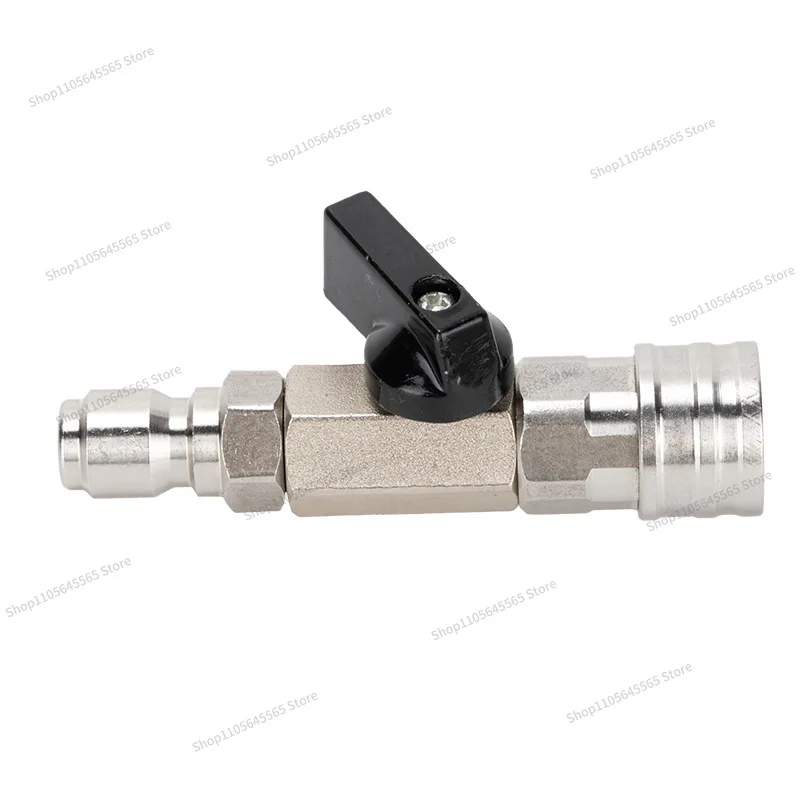 For High Pressure Cleaning Machine Water Pipe Stainless Steel 3/8 Male Female Head Valve Switch 1/4 Small Female Head Trachea