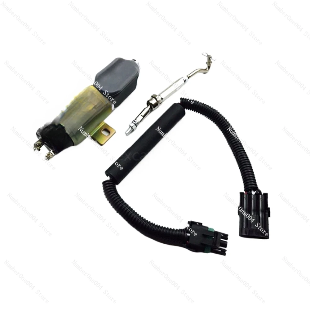 Applicable to flameout solenoid valve oil cut-off valve flameout switch 3864274 excavator parts