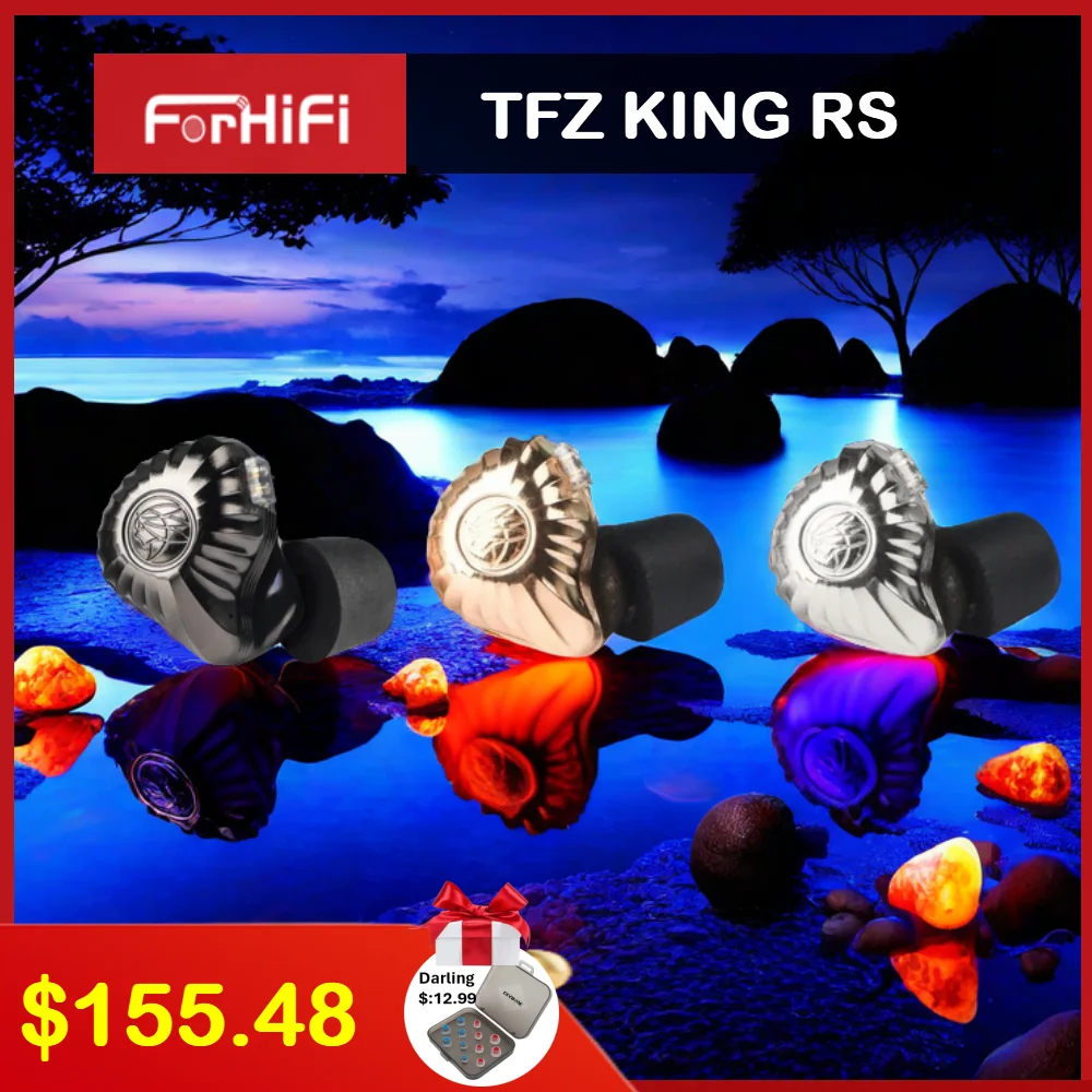 

TFZ KING RS Monitor Earphone In-Ear HiFi Ear-Back Noise Reduction Music Headphone Earplugs with Detachable Cable 0.78 3.5mm