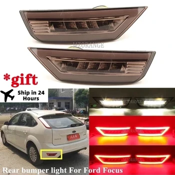 2pcs LED Rear Bumper Reflector Light For Ford Focus 2 MK2 Hatchback Ecosport Escape Kuga 2009-2020 Rear Signal Fog Lamp