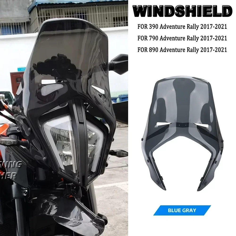 FOR 390 790 890 ADV Adventure Rally 2017-2021 2020 Motorcycle Rally Windshield Wind Deflector WindScreen Visor Viser Compatible