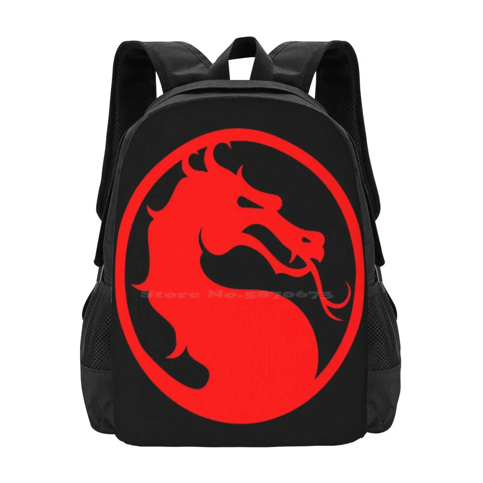 

Mortal Kombat - Red Dragon Hot Sale Schoolbag Backpack Fashion Bags Mortal Kombat X Dragon Red