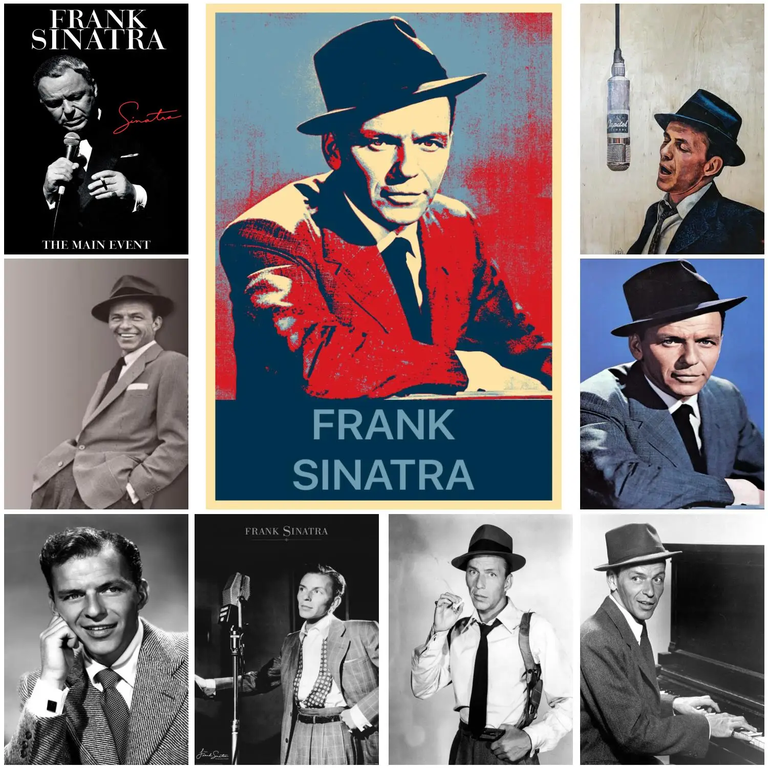 frank sinatra  Poster Decorative Painting Canvas Poster Gift Wall Art Living Room Posters Bedroom Painting