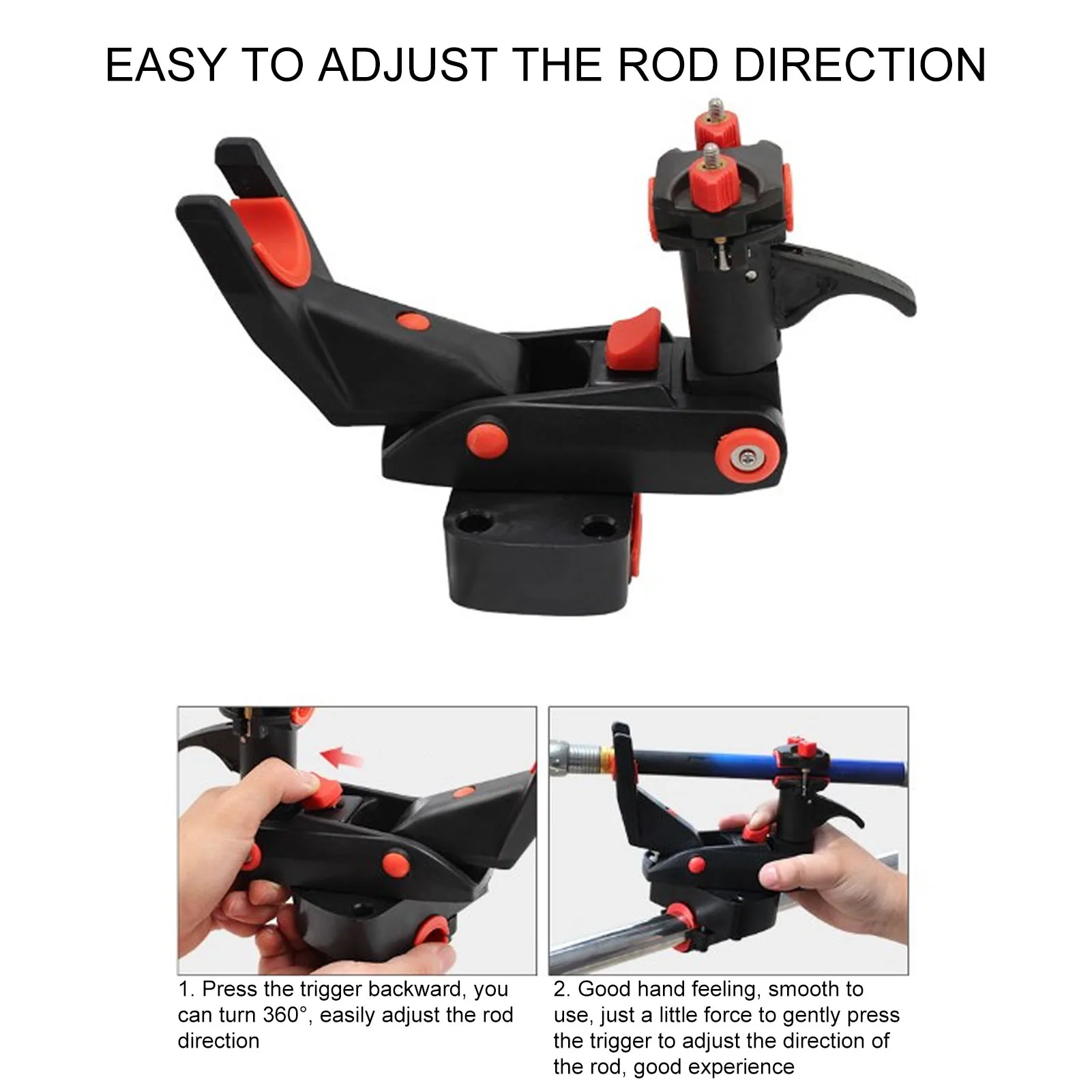 Adjustable Fishing Boat Rod Holder Fishing Rod Racks Folding Holder  360° Rotation Ergonomic Lightweight for Yachts for Decks