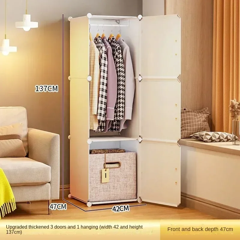 

Folding Wardrobe Clothes Cabinets Simple Dressers Cube Storage Locke Closet Plastic Collapsible Sturdy Home Bedroom Furniture