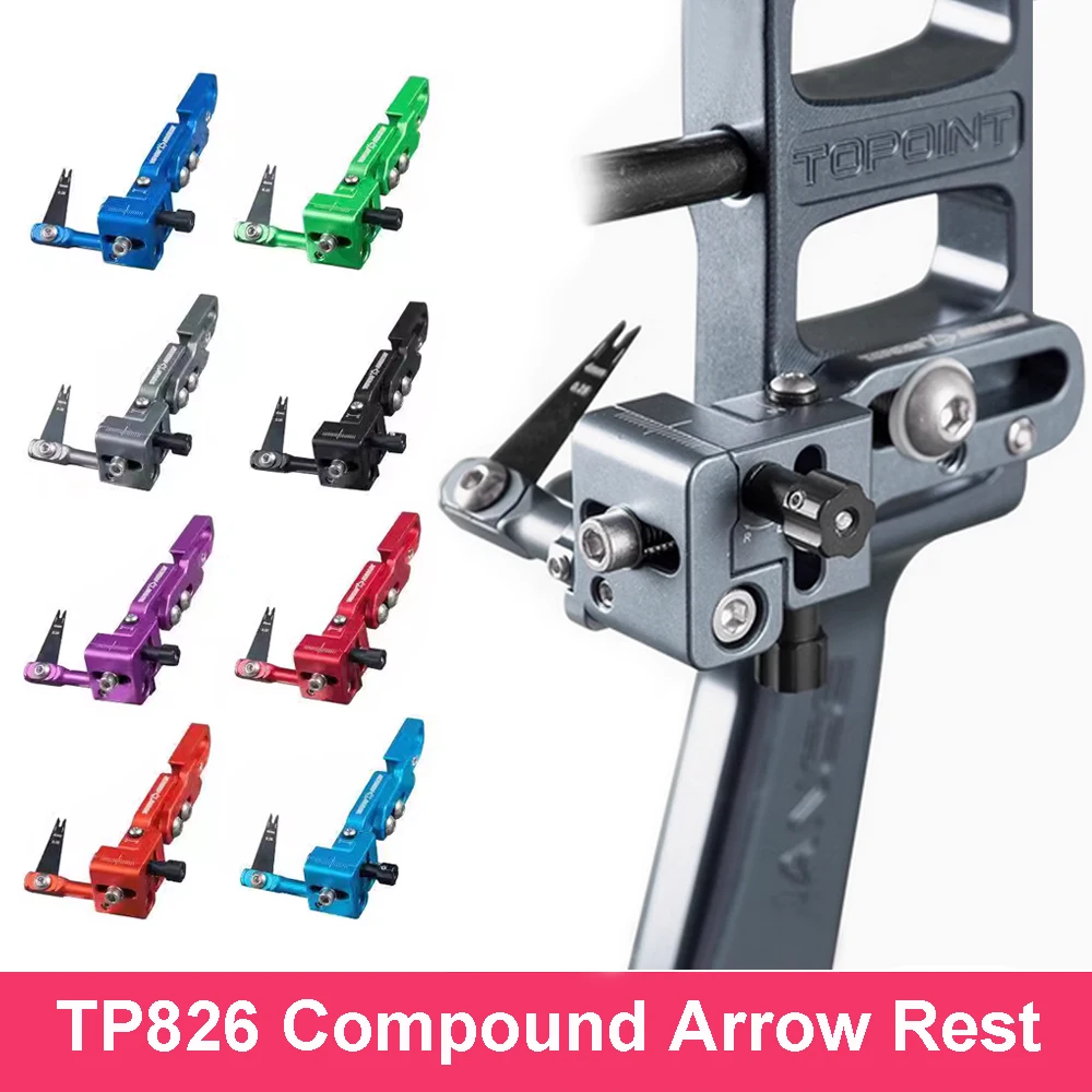 TP826 Compound Bow Arrow Rest Steel Blade Arrow Rest With Extend Bracket 4-way Adjustment Archery Shooting Hunting Accessory