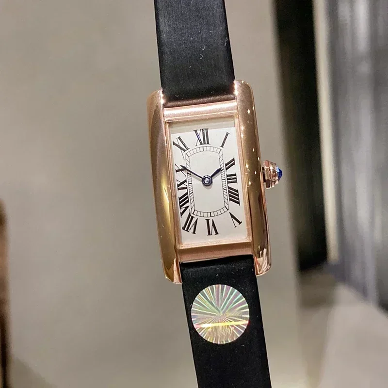 Reloj de mujer de alta calidad, marca de diseñador de lujo, esfera Rectangular, cristal de zafiro de diamante, reloj de cuarzo resistente al agua, regalo