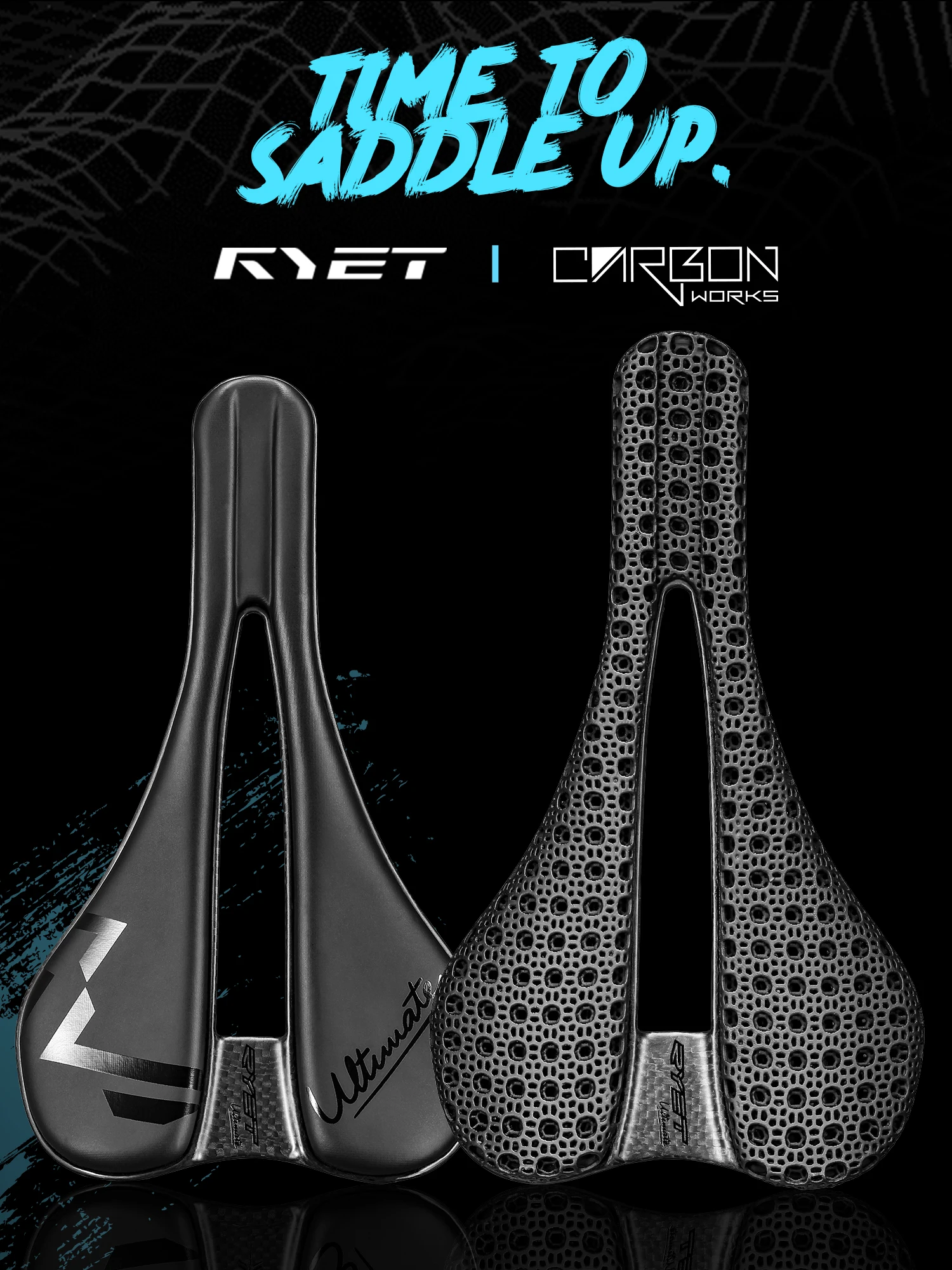 AliExpress Lexon RYET Carbon 3D Printed Saddle, 240mm ×143mm/155mm Superlight 7*9 Bike Seating for Men Women Triathlon Road Mountain Gravel Bike