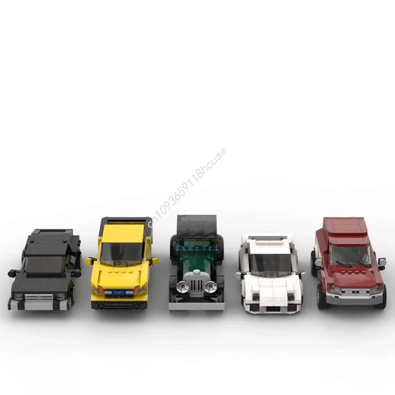 1357pcs MOC Built Tough Vehicle Pack 2 Set Of Five Vehicles City Champions Super Car Building Blocks Festival Gift
