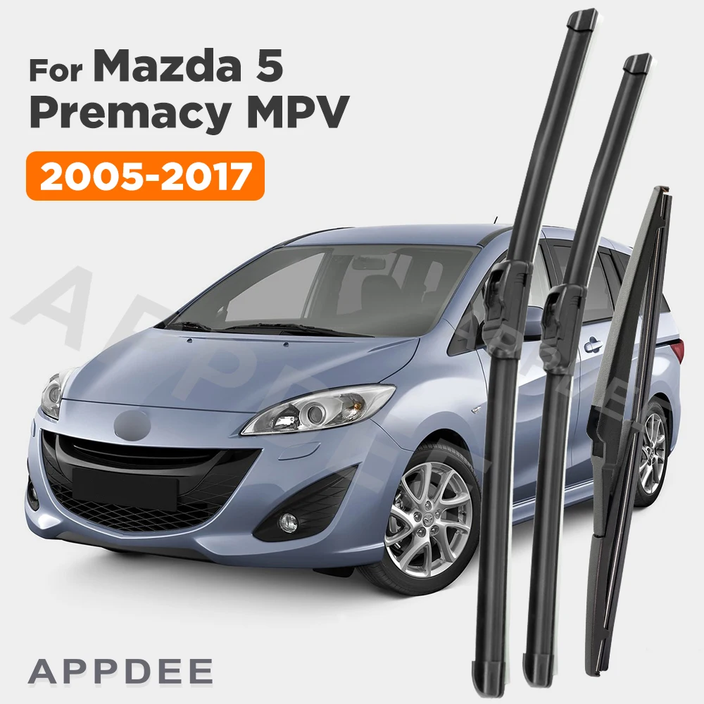 APPDEE Wiper For Mazda 5 Premacy MK2 MK3 MPV 2005-2017 2006 2007 Wiper Front & Rear Wiper Blades Windscreen Brushes 26
