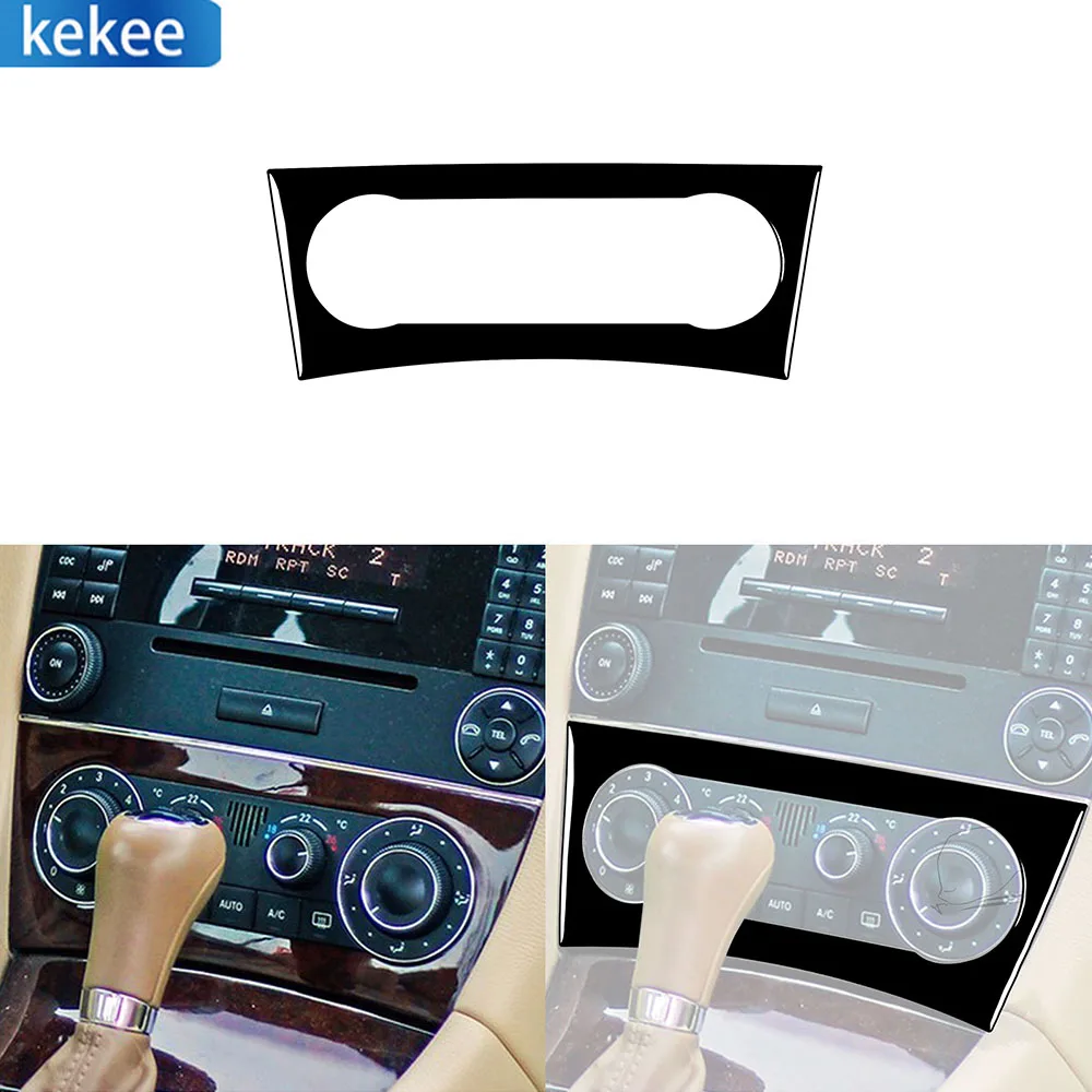 

For Mercedes-Benz C Class W203 2005-2007 Piano Black Air Conditioning Control Panel Cover Car Decoration Accessories Sticker