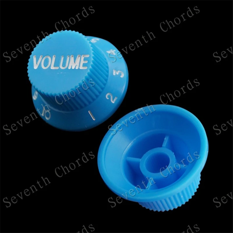 4 Stück Grüne Blaue Rote Rosa Farbige E-Gitarren-Drehknöpfe Potentiometer-Kappen Lautstärke-Ton Musikinstrument Zubehörteile – Detail 21