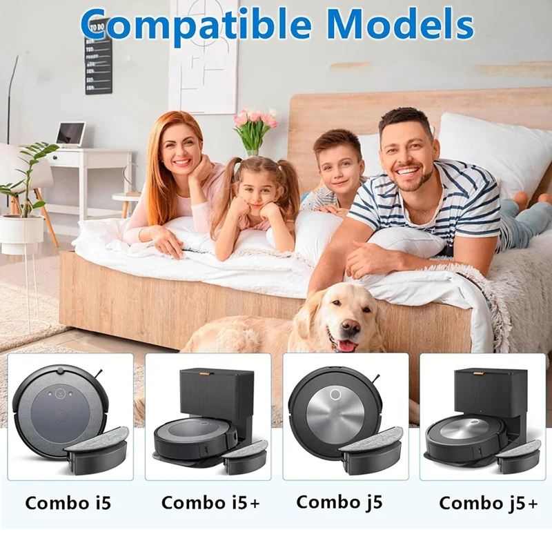 Piezas de repuesto para Irobot Roomba I5, I5 + J5, J5 + Kit de accesorios de vacío, cepillos de goma, filtros Hepa, almohadillas para mopa