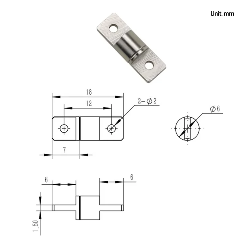 4 Pcs round Rod Type Damping Shaft 360 Degree Rotatable Embedded Torque Hinge Medical Equipment Small Damper with Arbitrary Stop