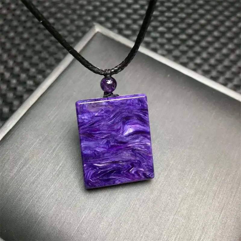 Natural Charoite Pendant Crystals For Women Jewelry Healing Fengshui Home Decoration Accessories 1pcs