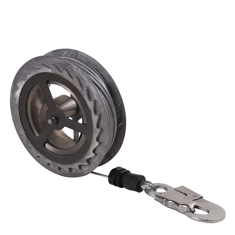 Secure Work Tool Retractable Fall Arrest System Aluminium Lock Steel Wire Rope Climbing Construction Fall Protection Equipment
