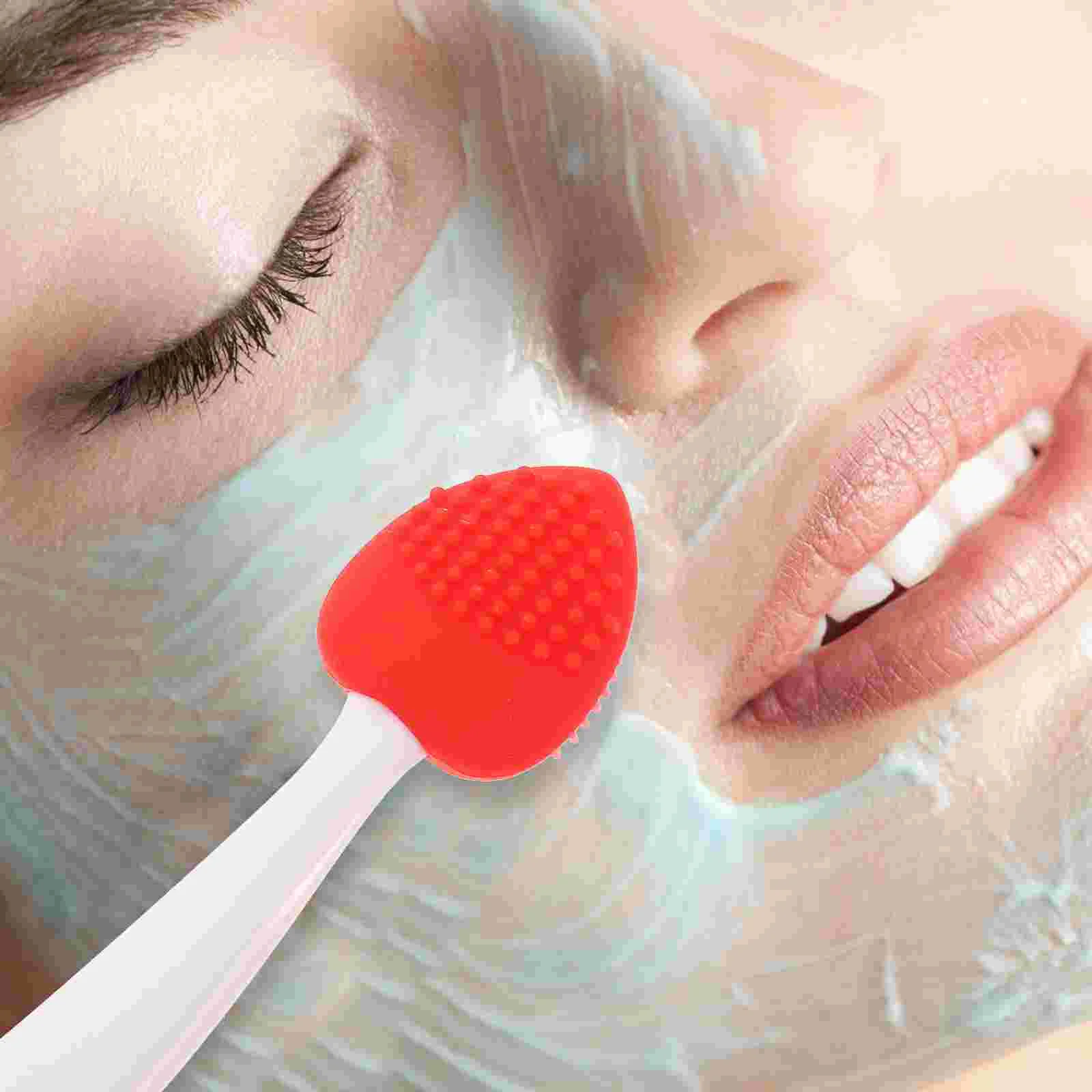 6 Stuks Liefde Siliconen Reinigingsborstel Schoonheid Tool Neus Reiniger 6 Stuks Gezichtsreiniging Lip Exfoliator Tools Scrubber