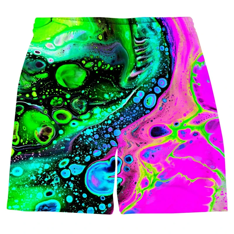 Men\'s Swimwear Shorts Oil Painting Harajuku 3d Surfing Board Shorts Casual Beach Mens Trunks Masculina Swimsuit Sports Pants 4XL