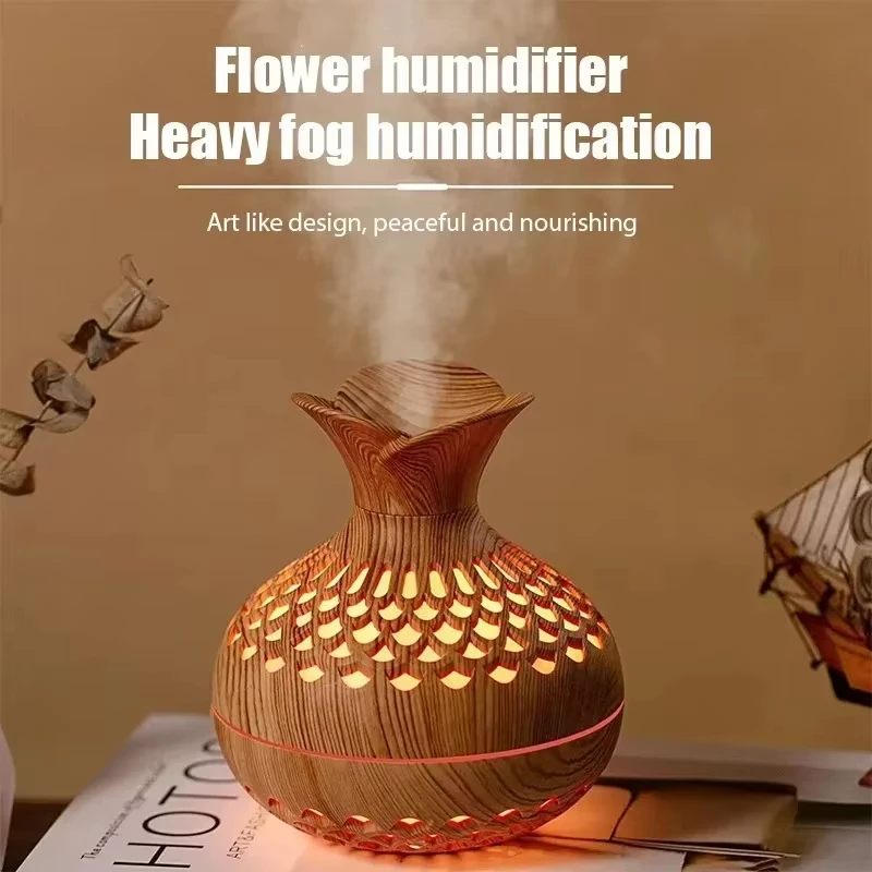 Mini Air Humidifier USB Electric Aroma Diffuser Essential Oil Purifier Aromatherapy Mist Maker Lights 300ML For Home Bedroom Car