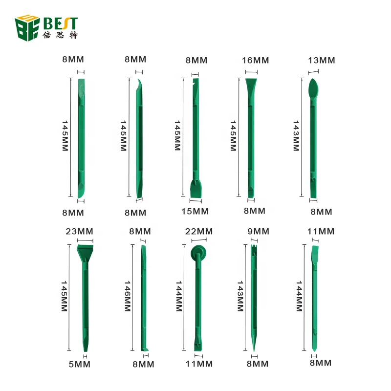 BST-041 10 in 1 Double Head Plastic Pry Opening Tool Spudger For iPhone Mobile Phone Laptop PC AssembleDisassemble Repair Tools