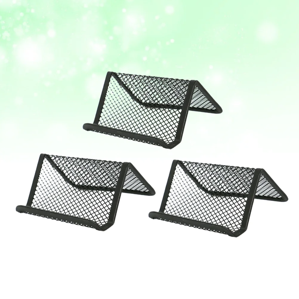 3 قطع من حامل بطاقات الأعمال الحديدية المصنوعة من الفولاذ المقاوم للصدأ لبطاقات الهوية الائتمانية، منظم محمول، محفظة أنيقة للمحترفين