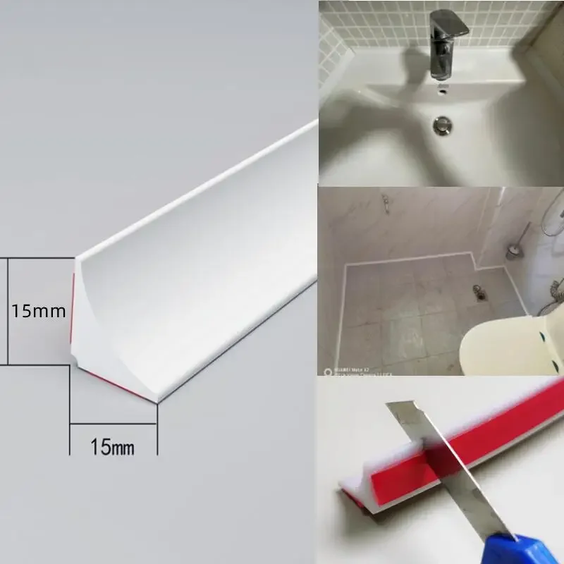 Tappo dell'acqua del bagno in Silicone autoadesivo striscia di ritenzione dell'acqua pieghevole porta del bagno lavatrice barriera della diga della doccia