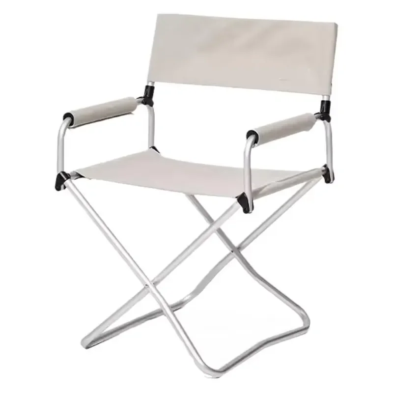 Aluminum Foldable Camping Fishing Picnic Chair High Backrest Durable Breathable Minimalist Design Portable Collapsible