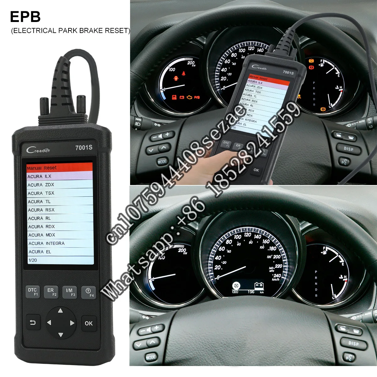 X431 OBDII Creader 7001S With EPB/Oil Reset Full OBD2 functions ABS/SRS