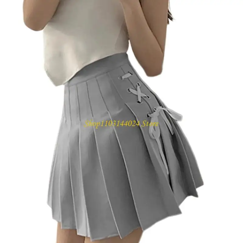 N5KE Stylish Pleated Short Skirt with Anti Exposure Designs Dress For Everyday Wear