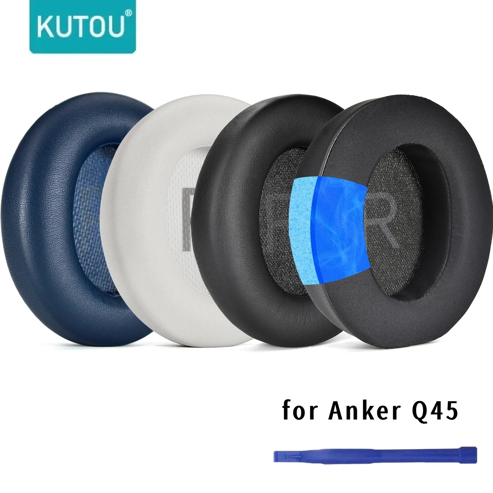 KUTOU Earpads Replacement for Anker Soundcore Space Q45 Headphones Replacement Soft Protein Earpads Earmuffs Ear Cushion Cover