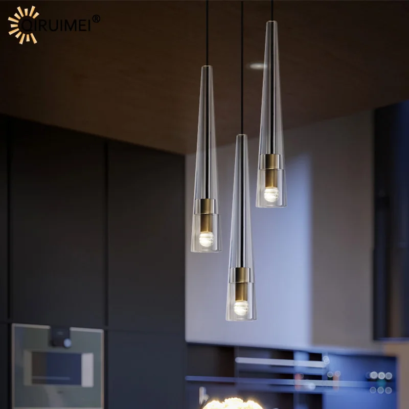 Nordic Special Simple Glass New Modern LED Pendant Lights For Living Dining Study Room Bedroom Bedside Bar Lamps Indoor Lighting