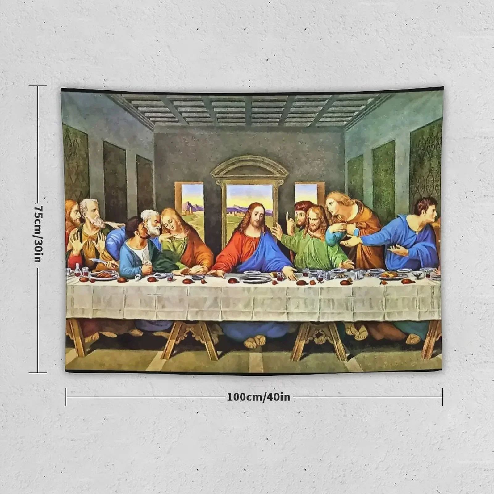 Original Last Supper Painting Tapestry Wall Hanging Wall Bedroom Decor Aesthetic Room Decor Korean Wall Carpet Tapestry