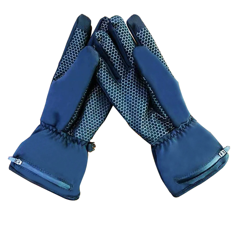 2026 Men's Heated Gloves Rechargeable Battery Full Finger Racing Gloves Motorcycle Ski Snow Gloves