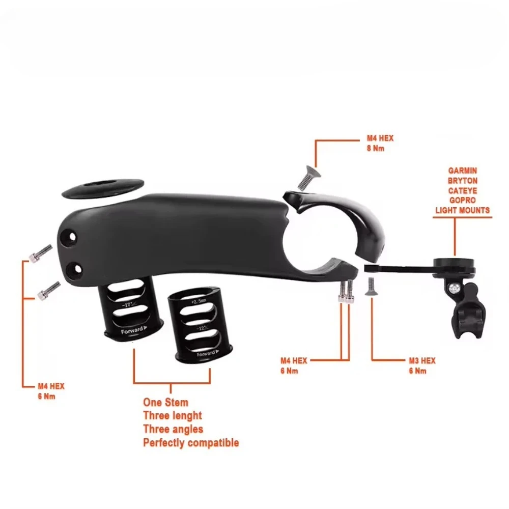 

New Style Carbon Fiber Bicycle Stem Road Bike Handlebar Stem 80mm 90mm 100mm 110mm 120mm 130mm Optional