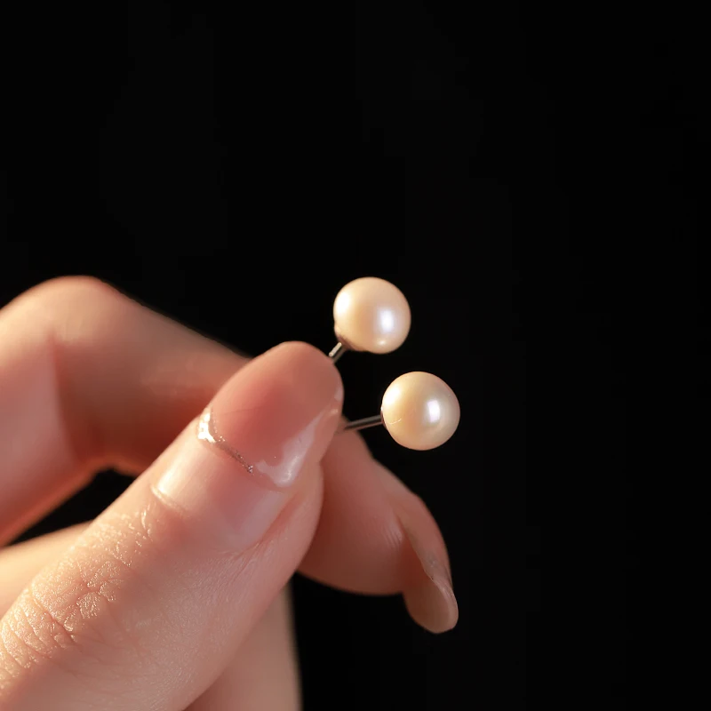 Imitation Pearl Stud Earrings for Women Gold Color Stainless Steel Minimalist 8MM Pearl Wedding Jewelry Mother\'s Day Gift 2024