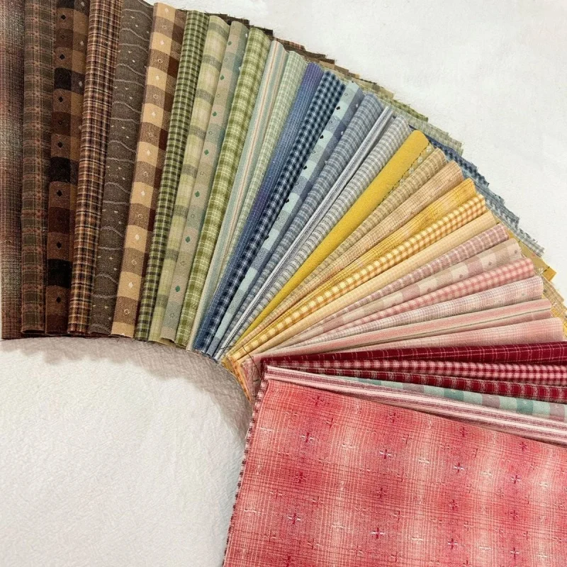 

6pcs Cotton Yarn Dyed Japanese Sewing Fabric 24*33cm Handicrafts Doll Clothes,Multicolored Cloth，Patchwork Quilting Sewing Mater