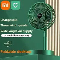 XIAOMI MIJIA Adjustable Folding Fan Smart RC Small Cooling Handy Desk Low Noise Home Charging USB Mini Electric Fan