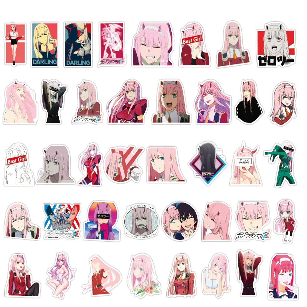 10/30/50PCS Riman Darling In Franxx Graffiti adesivo impermeabile personaggio dei cartoni animati Zero due casco da Skateboard GuitarWholesale