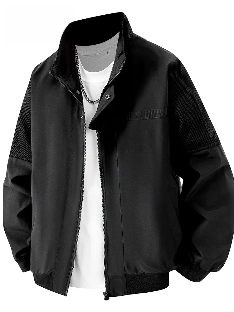 

Мужская повседневная куртка Mo Chaos Trendy Workwear, весна-осень, свободный крой, цветная, с воротником-стойкой, верхняя одежда, большие размеры...