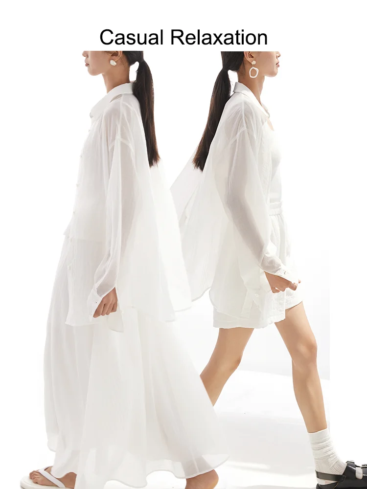 Dames zomer nieuwe Sle dunne witte zonbescherming irt jas woon-werkverkeer eenvoudige Ba split casual ontspanning rechte tube top