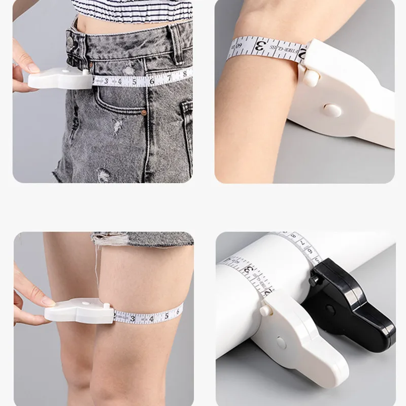 Mini 150cm Y-shaped Circumference Measuring Waist Chest Hip Body Size Automatic Measurement Ruler Plastic Tape Measure