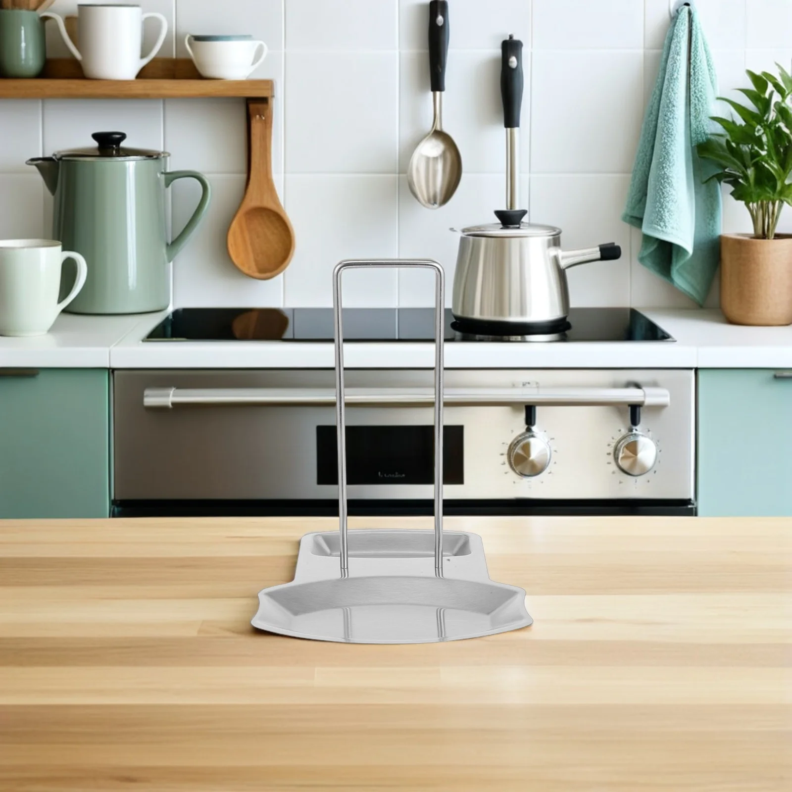 

2Pcs Kitchen Pot Lid Holder Stainless Steel Multi-Functional Organizer for Lids Cutting Boards Spoons Countertop Space Saver