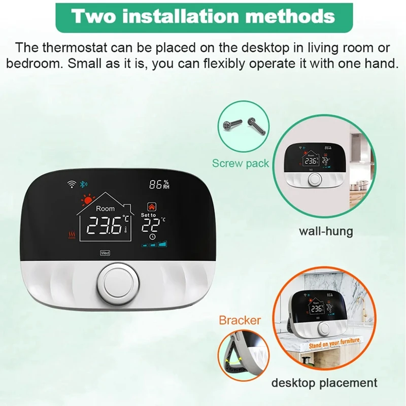 Tuya inteligente wifi termostato sem fio para caldeira a gás bateria de aquecimento rf 433mhz termostato controlador temperatura alexa