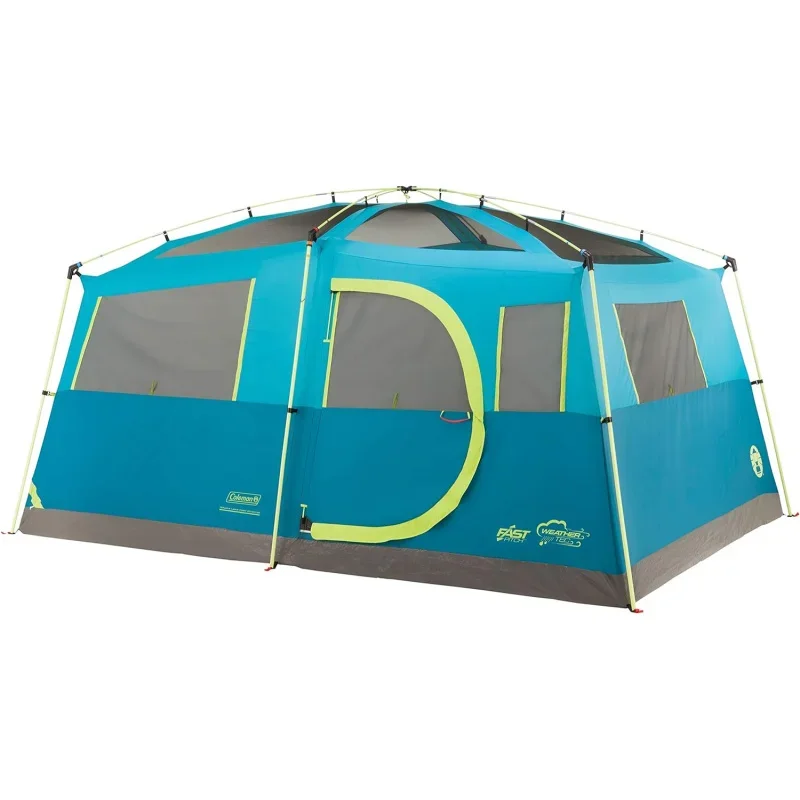 Coleman 8-Person Camping Tent with Built-in Closet | Tenaya Lake Cabin Tent with Fast Pitch Setup