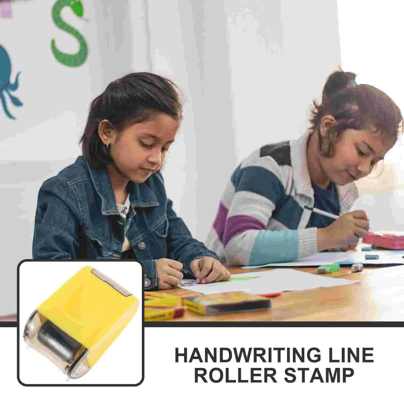 Line Roller Stamp for Practice Handwriting Lines Printing Seal Stamper Plastic Teachers Rollers